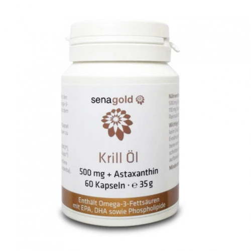 Senagold Krillöl Kapseln 500 mg + Astaxanthin 60 KAP 