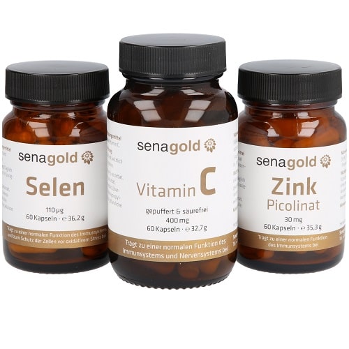 Immun Set 3-fach Kombi mit Vitamin C, Zink, Selen - 3 x 60 Kapseln Immun Set 3-fach Kombi mit Vitamin C, Zink, Selen - 3 x 60 Kapseln
