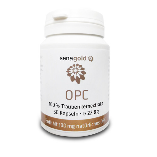 Senagold OPC Kapseln 190 mg - 100% reiner Traubenkernextrakt - reicht für 2 Monate Senagold OPC Kapseln 190 mg - 100% reiner Traubenkernextrakt - reicht für 2 Monate