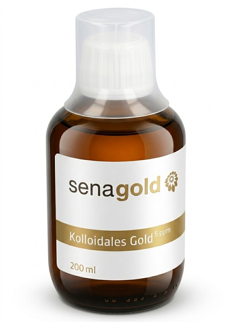 Kolloidales Gold 5 ppm (Goldwasser mit Goldkolloid-Anteil 5 ppm), 200 ml
