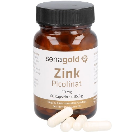 Senagold Zink Picolinat Kapseln 30 mg - 1 x 60 St. Senagold Zink Picolinat Kapseln 30 mg - 1 x 60 St.