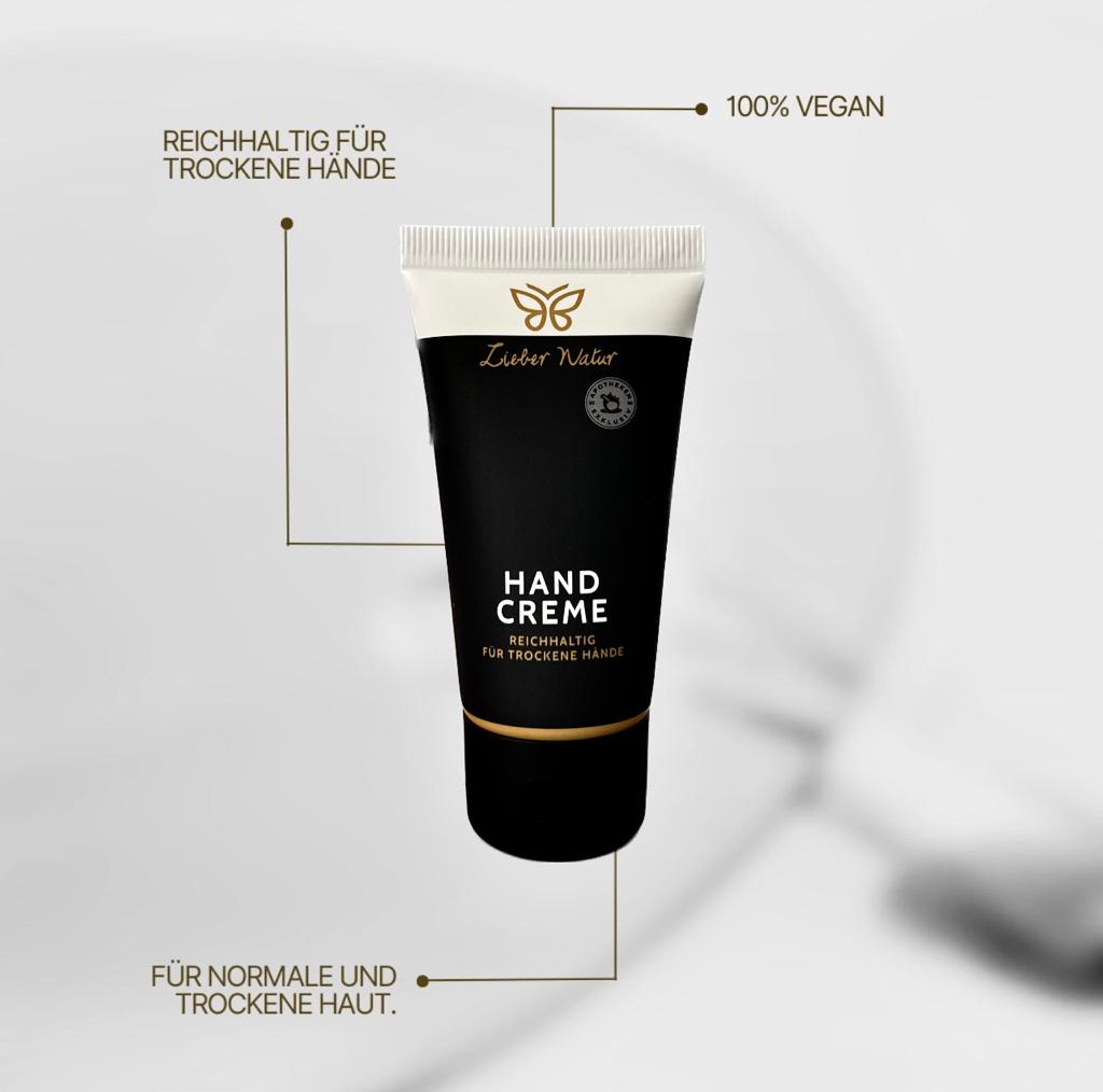 Handcreme Reichhaltig für trockene Hände - Vegan 50 ml Handcreme Reichhaltig für trockene Hände - Vegan 50 ml