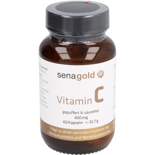 Senagold Vitamin C 400 mg Kapseln - gepuffert & Säurefrei - 3x60 Kapseln Senagold Vitamin C 400 mg Kapseln - gepuffert & Säurefrei - 3x60 Kapseln