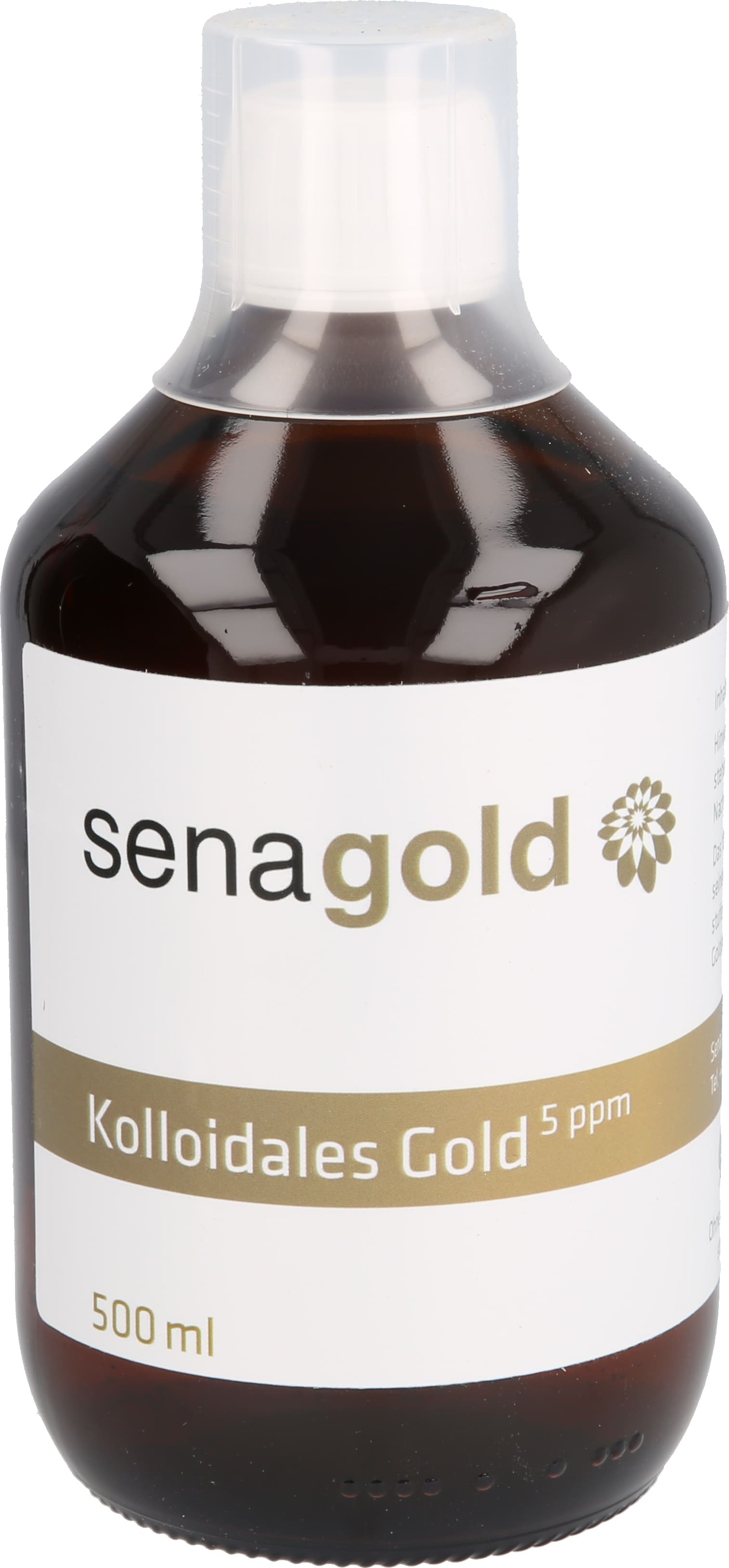 Kolloidales Gold 5 ppm (Goldwasser mit Goldkolloid-Anteil 5 ppm), 500 ml