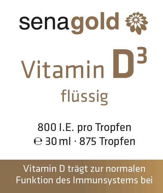 Vitamin D³ flüssig, 800 I.E. pro Tropfen - 3x30ml