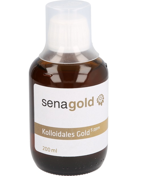 Kolloidales Gold 5 ppm (Goldwasser mit Goldkolloid-Anteil 5 ppm), 200 ml